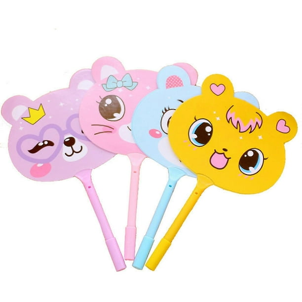 5Pcs Cartoon Animal Fan Ball Pen Children Gifts Lovely Creative Stationery Primary School Prizes for Boys Girls