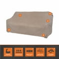 thumbnail image 4 of Modern Leisure Garrison Patio Loveseat Cover, Waterproof, Large, 76"L x 38"W x 38.25"H, 2-Pack, Sandstone, 4 of 13