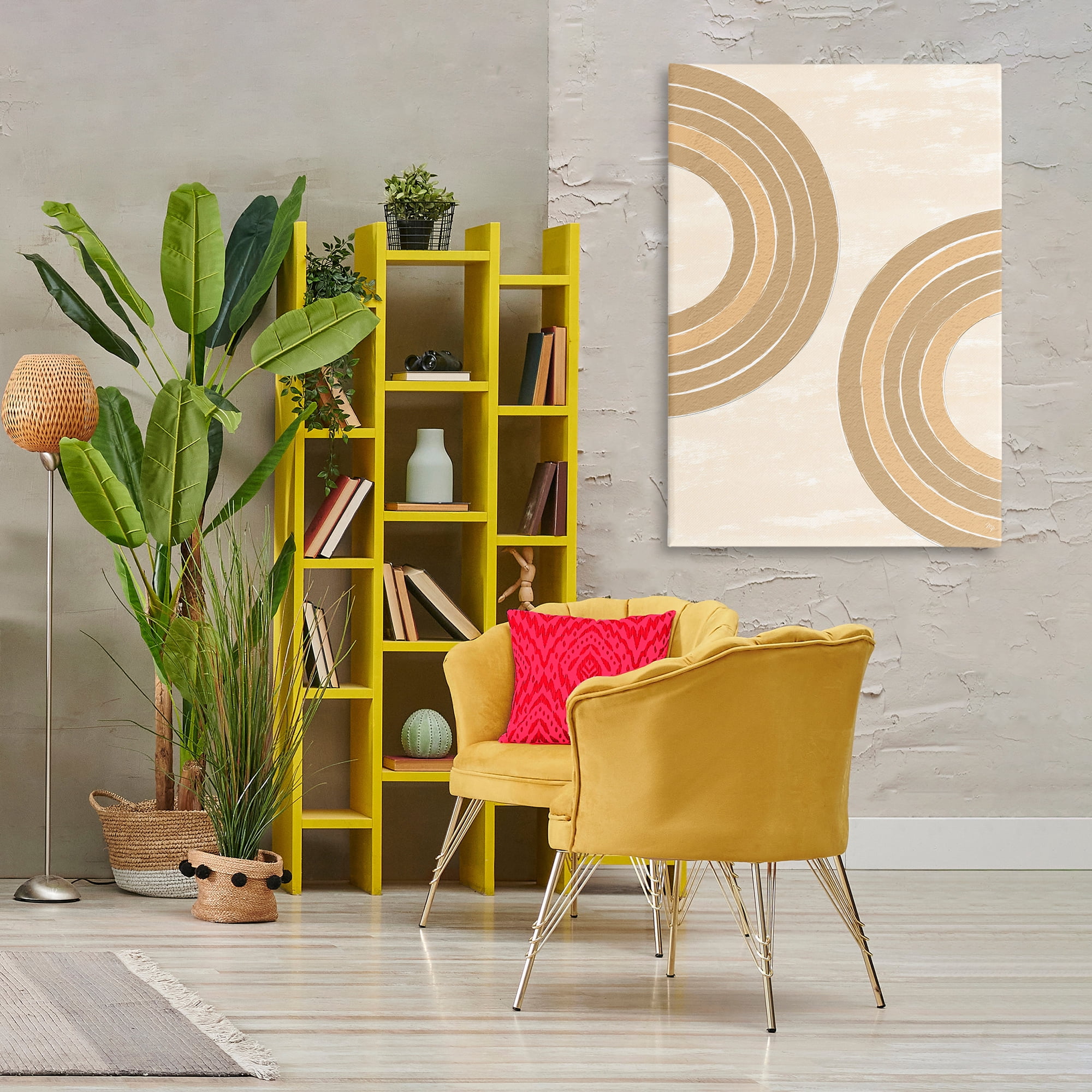 Stupell Industries Neutral Arch Expressions Abstract Painting Gallery Wrapped Canvas Art Print Wall Art, 30 x 45