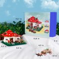 thumbnail image 4 of HI-REEKE House Mini Building Block Set Creative Mushroom House ABS Kit Toy Gift for Kids Red, 4 of 6