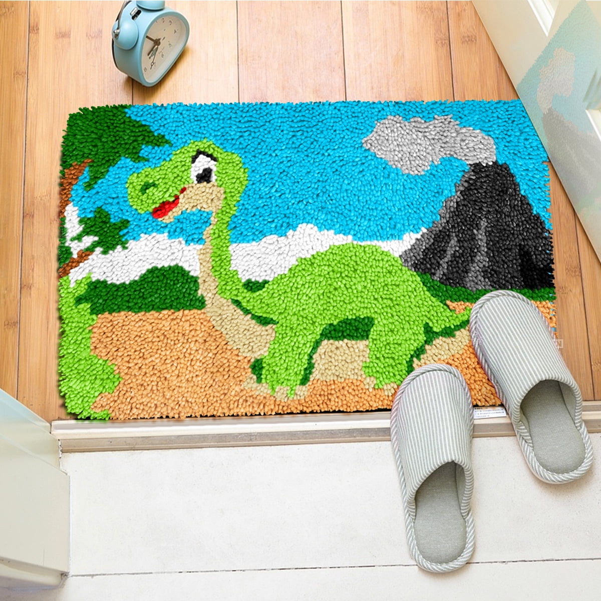 ShowNiceArt Dinosaur And Dragon | Latch Hook Rug Kit for Adults, Mat Tapestry DIY Carpet Arts Crafts 50×38cm/20*15in