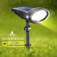 thumbnail image 3 of LINLIN LED Spotlight,Waterproof Outdoor Solar Lights Adjustable Garden Lights Landscape Light,2 in 1 4LED Wall Light/In-ground Light for Garden Backyard Pond Lawn Driveway Pathway, 3 of 9