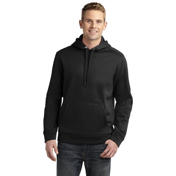 Sport-Tek ST290 Mens Repel Hooded Pullover, Black - 3XL