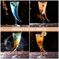 thumbnail image 3 of Shisuyan 2 Pcs Verres à Pied en Verre en Forme de Corne pour Cocktails (Couleur Transparente), 3 of 8