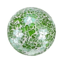 Uxcell 1-Pack Decorative Ball for Bowls, 4 Inch Mosaic Glass Balls Decorative Glass Orbs for Home Decor/Dining Tables [Light Green]