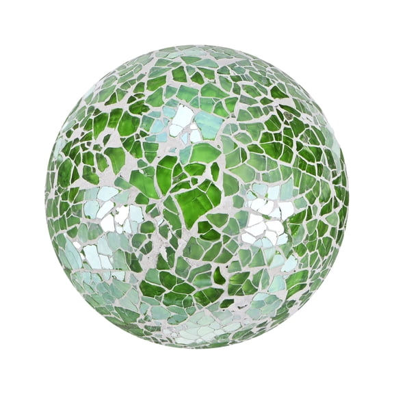 Uxcell 1-Pack Decorative Ball for Bowls, 4 Inch Mosaic Glass Balls Decorative Glass Orbs for Home Decor/Dining Tables [Light Green]