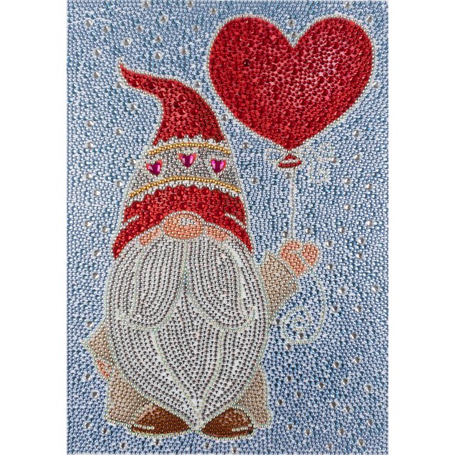 Pintura de diamante de taladro completo de duende amoroso de cristal en forma especial 5D Hugtrwg Para estrenar