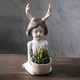 thumbnail image 4 of Estatua de niña, linda escultura de cuernos, personajes creativos, macetas, contenedores, jarrón Blanco, 4 of 9
