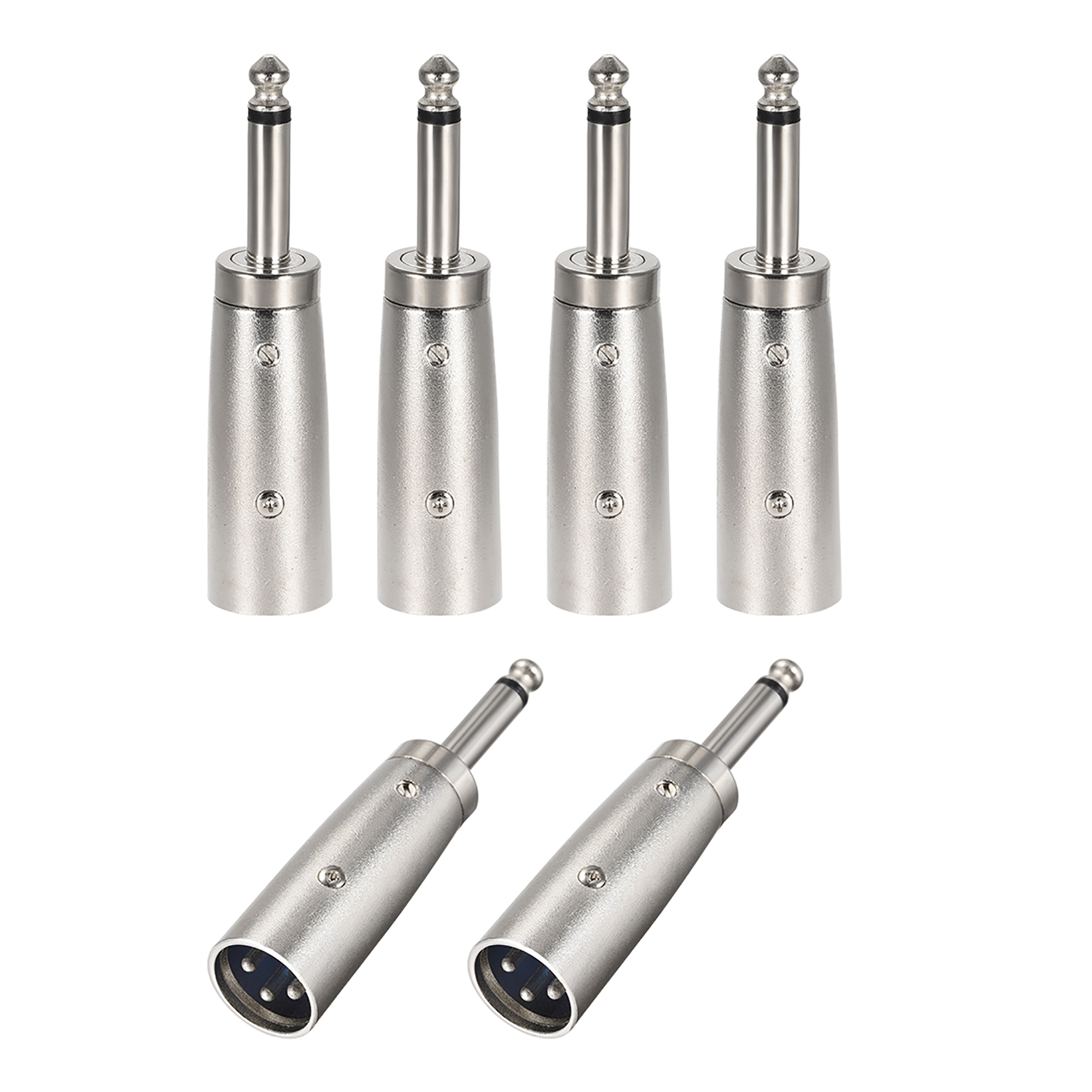 Uxcell 3.27'' x 0.73'' XLR to 1/4" Microphone Plug In Audio Connector