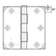 thumbnail image 3 of GlideRite 4 in. Ball-Bearing Steel Door Hinges with 1/4 in. Corner Radius, Satin Nickel finish, Pack of 12, 3 of 4