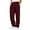 Wine, variant on JURANMO Men's Casual Cargo Pants Solid Drawstring Elastic Waist Jogger Pants Straight Leg Trousers Fashion Pants Streetwear with Multi-pockets Wine M