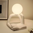 thumbnail image 1 of Reading Figure Lamp Compact Abstract Resin Reading Desk Lamp With USB Rechargeable Soft LED Night Light For Eye-Friendly Bedside Study And Travel Use Modern Minimalist Book Lover Gift, 1 of 6