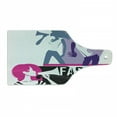 thumbnail image 1 of Feminine Cutting Board, Composition of Girls Yelling into Megaphone Modern Fashion Themed Art Print, Decorative Tempered Glass Cutting and Serving Board, Wine Bottle Shape, Purple Black, by Ambesonne, 1 of 1