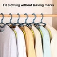 thumbnail image 3 of Trayknick 5Pcs Non-slip Thickened Plastic Clothes Hangers Shirts Pants Clothes Wide Shoulder Racks Home Supplies Pink, 3 of 13