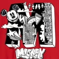 thumbnail image 2 of Disney - Mickey Mouse - Large M Scribbled Drawing - Men's Long Sleeve T-Shirt, 2 of 4