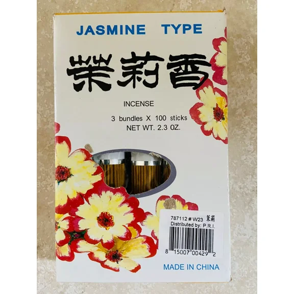 Incense 3 Bundles * 100 Sticks Jasmine Type 2.3Oz New