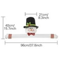 thumbnail image 2 of 37.8in Snowman Christmas Tree Hugging Topper - 15.7in Tall Brushed Cloth Bendable Tree Top Decoration, Xmas Wreath Garland Fireplace Ornament, 2 of 2