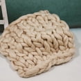 thumbnail image 4 of Ludlz Winter Handmade Knitting Soft Warm Thick Yarn Knitted Blanket Home Bed Decor, 4 of 8