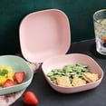 thumbnail image 4 of 4pcs Wheat Straw Deep Dinner Plates, Unbreakable Sturdy Plastic Dinner Plates Healthy Cereal Dishes for Kids-Toddler Adult, Microwave and Dishwasher Safe, 4 of 4