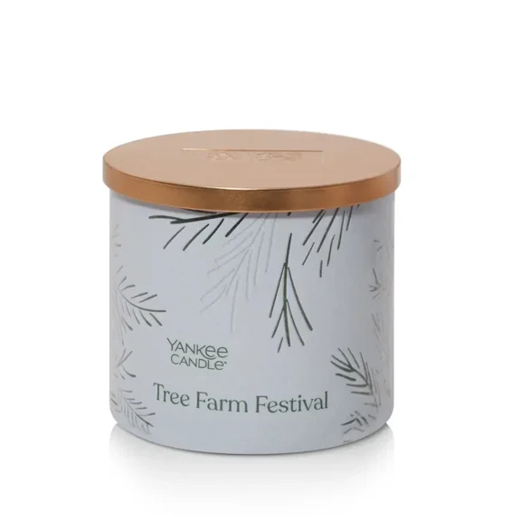 Yankee Candle Tree Farm Festival, Metal Lid, 3 Wick, 14.5 Oz Candle