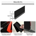 thumbnail image 6 of Vegcoo 39-Inch Self-Adhesive Rubber Door Sweep with Brush for Weatherproofing, Noise and Dust Reduction (Black), 6 of 7