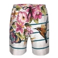 thumbnail image 4 of Disketp Men'S Swim Trunks Hawaiian Breathable Surf Beach Swimsuits Mesh Lining Beach Shorts With Pockets-Bird And Floral, 4 of 9