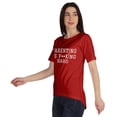 thumbnail image 4 of Inkmeso Scoop-Neck Parenting Is F**King Hard Graphic Tshirt Short Sleeve Casual, 4 of 8