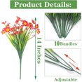 thumbnail image 7 of Viworld 10 Bundles Outdoor Artificial Daisy Fake Flowers UV Resistant Plants, Faux Plastic Greenery for Indoor Hanging Plants Garden Porch Window Box Home Wedding Farmhouse Decor (Red), 7 of 7