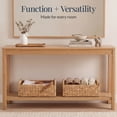 thumbnail image 6 of Best Choice Products Wicker Storage Basket, Shelf Basket w/ Wooden Handles, Rectangular Storage Bin - Natural, 6 of 8
