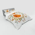 thumbnail image 2 of Ambesonne Cartoon Bedding Set 4 Pcs, Fox Flowers, Queen, Dark Orange White, 2 of 2
