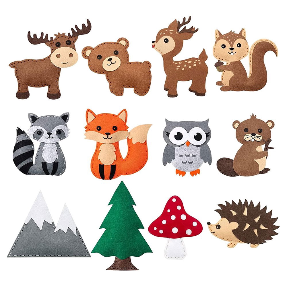 Kit De Couture En Bois Pour Enfants 3-10 Ans - Formes Animaux Mignons - Jouet éducatif Motricité Fine - Cadeau Créatif Et Durable - 5