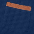thumbnail image 6 of LEKWK Mens Henley Shirts Waffle-Knit Corduroy Patch Casual Shirts Soft Button Placket Long Sleeve Shirts Breathable Chest Pocket Vintage Daily Work, 6 of 8