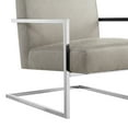 thumbnail image 5 of Nicole Miller Accent Chair Santana PU Leather, Light Grey Chrome, 5 of 9