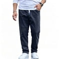 thumbnail image 2 of Mens Stretch Denim Jeans Plus Size Casual Elastic Waist Pull On Jeans Relaxed Straight Leg Comfortable Jogger Jeans Lightweight Flex Denim Pants for Men Casual Daily Wear Office Travel Classic Fit, 2 of 7