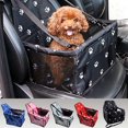 thumbnail image 2 of CARTTOU Collapsible Car Seat Pet Carrier Box with Safety Leash Support Bars for Small Dog Cats, 2 of 8