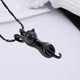 thumbnail image 2 of Collar con colgante de gato Yuxing joyería para colgar cenizas de animales negro 50 cm 10x20 mm, 2 of 5