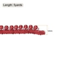 thumbnail image 2 of Uxcell 5 Yards Faux Pearls Lace Ribbon Pearl Bead Tassel for Wedding Sash Ribbon Hair Clothes Decoration 12mm Bright Red, 2 of 6