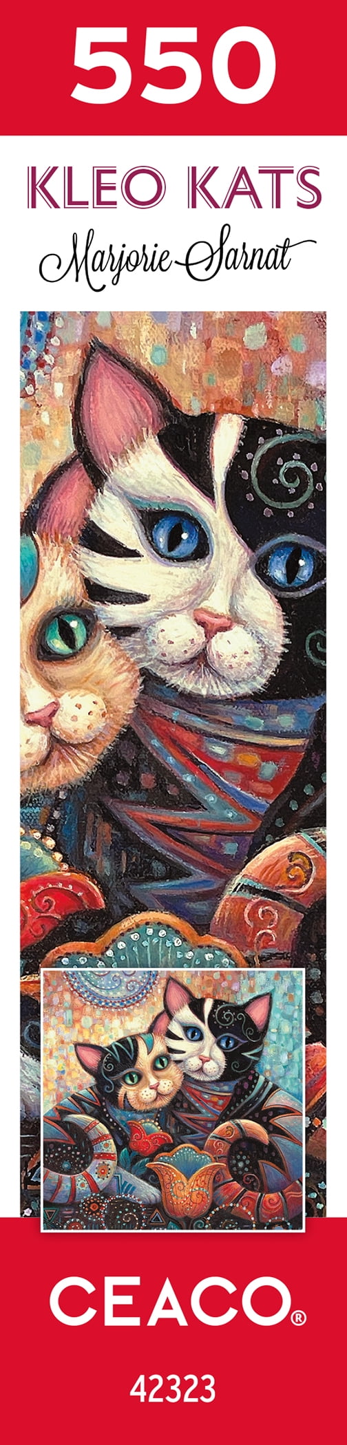 Ceaco 550-Piece Kleo Kats Kindred Spirits Interlocking Jigsaw Puzzle