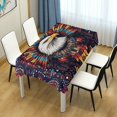thumbnail image 4 of Yayeee Tablecloths 60" x 60" Rectangle Wrinkle Resistant Party Table Cover, Brown Abstract Eagle, 4 of 8