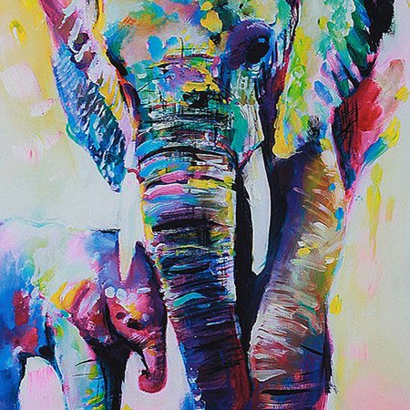 Flaming June Painting - Home Decoration Elephant Micro-spray Art Painting (Canvas + Pearl Cotton)