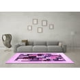 thumbnail image 3 of Ahgly Company Indoor Square Abstract Purple Contemporary Area Rugs, 4' Square, 3 of 4