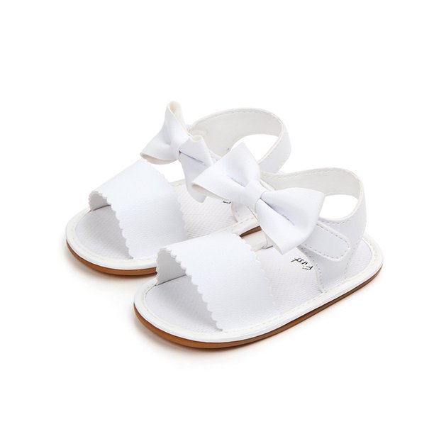 Newborn Toddler Baby Girls Sandals Prewalker Nonslip PU Leather Shoes