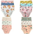 thumbnail image 3 of B&Q's 12-Pack Cotton Briefs for Toddler Girls and Kids | Sizes 2T-7T | Soft and Cozy Underwear Essentials, 3 of 5