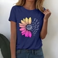 thumbnail image 2 of Women's Workout Tee - Athletic Plus Size Top - Short Sleeve Cotton - Trendy 2025 Design | Baberdicy | Womens Fashion Workout T Shirts Athletic Plus Size Tops Summer Trendy (Dark blue | 3XL), 2 of 9