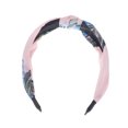 thumbnail image 4 of Unique Bargains 1 Pc Grace Pineapple Pattern Wide Cross Knot Headbands for Women Pink, 4 of 6