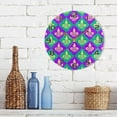 thumbnail image 7 of 10 Inch Mardi Gras Wall Clock, Silent Non Ticking Battery Operated Round Clock for Kitchen Office School Home Decorative, 7 of 7