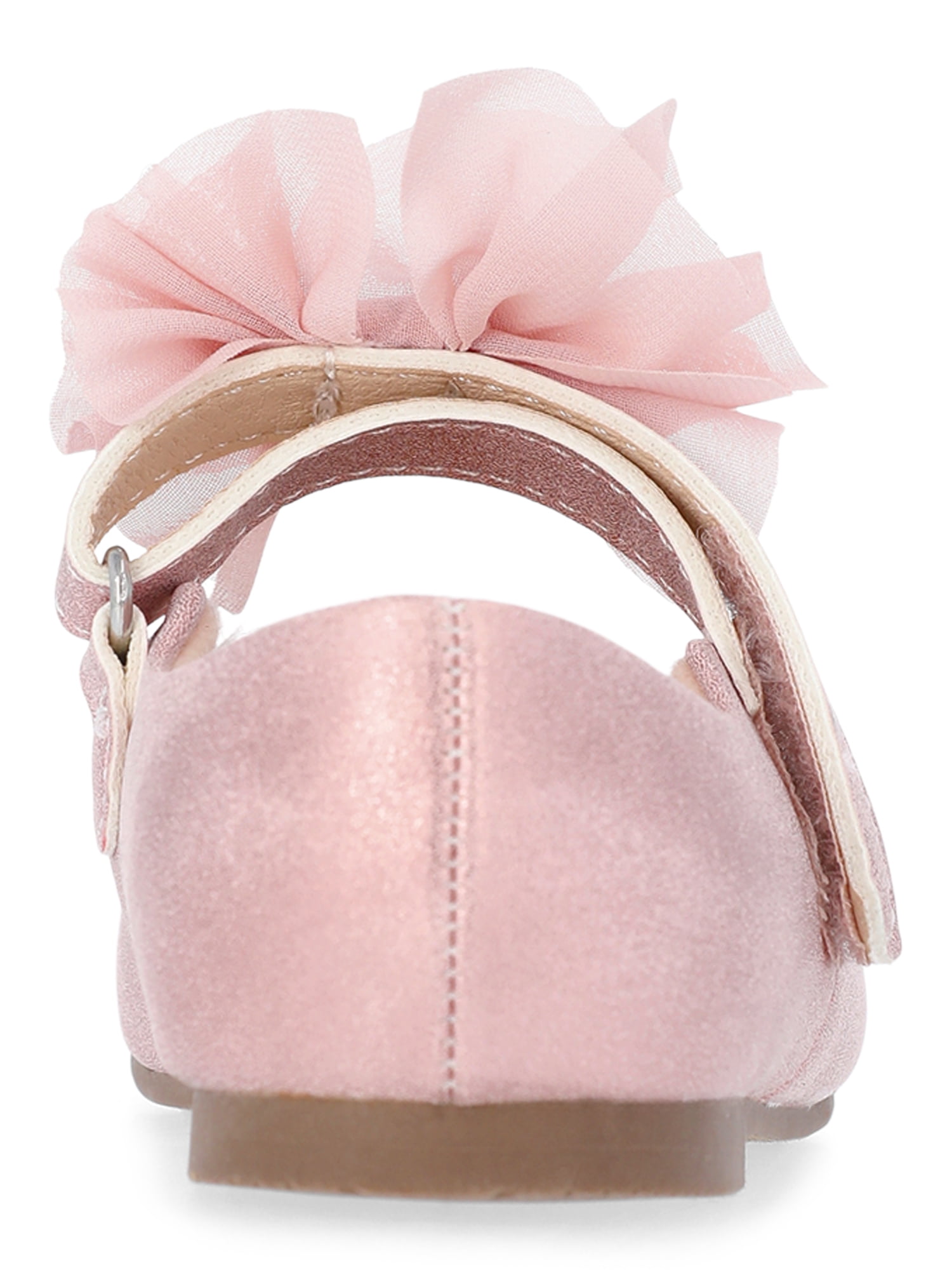 Wonder Nation Baby and Toddler Girls Tulle Bow Ballet Flats