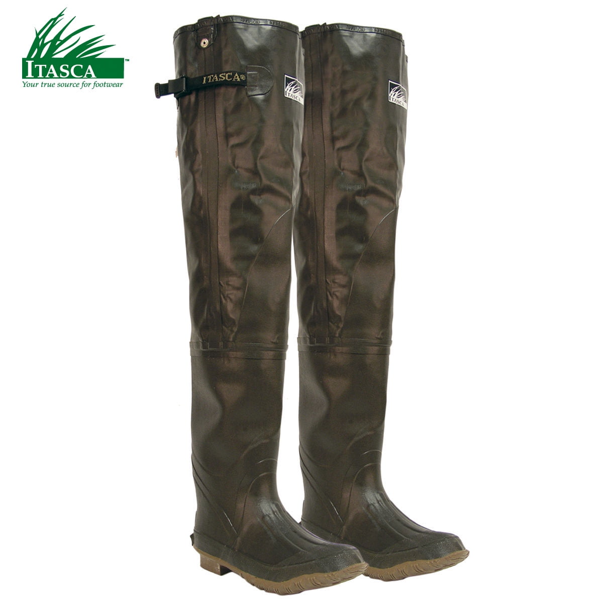 Rubber Men's Hip Waders (13) Brown