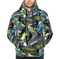 thumbnail image 4 of KLL sport sonw board Print Mens Hoodie Long Sleeve Casual Pullover Hooded Sweatshirt Fashion Drawstring Hoodies with Pocket-3X-Large, 4 of 6