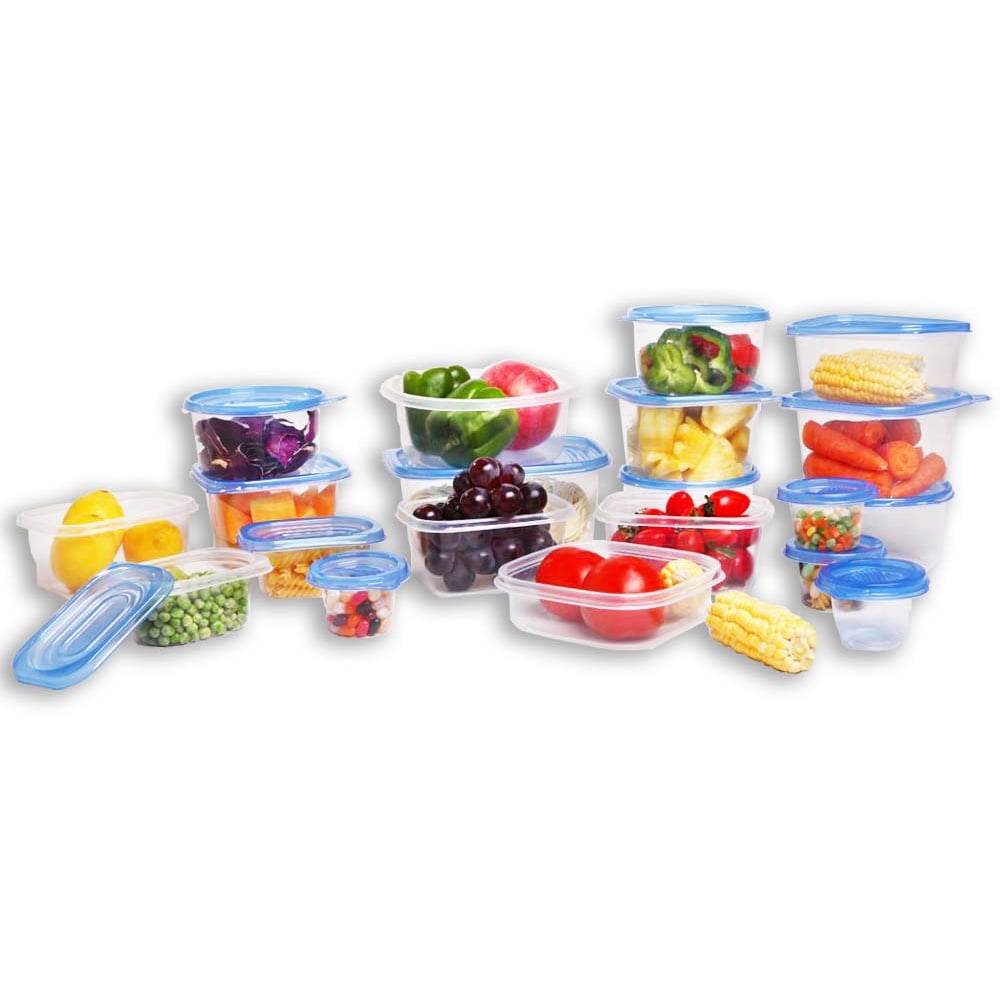 52 Piece BPAFree Food Storage Set Clear Containers With Air Tight Lids, From Freezer, To